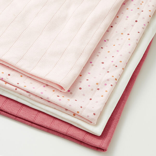 Jersey double couche Points – rosé – Échantillon, image number 6