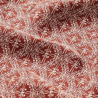 Satin de polyester Losanges cachemire – cuivre, 