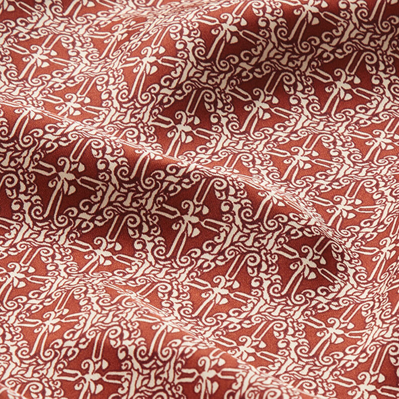 Satin de polyester Losanges cachemire – cuivre, image number 2