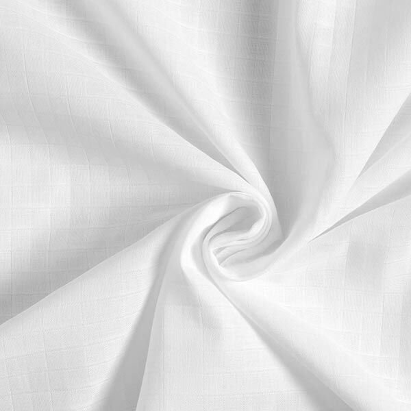 Tissu double gaze de coton Carreaux Double face – blanc,  image number 1