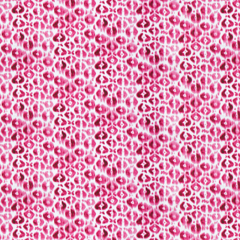 GOTS French Terry Batik motif léopard | TCC x LOOKS by Wolfgang Joop – pourpre/blanc,  image number 1