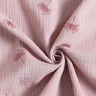 Tissu double gaze de coton Ginkgo brodé – vieux rose clair,  thumbnail number 3