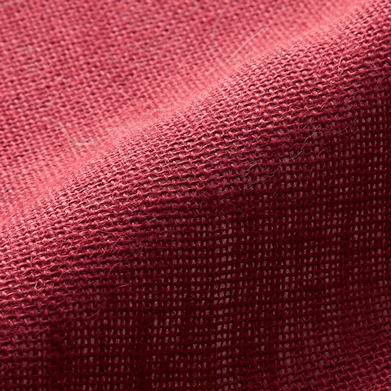 Tissu de décoration Jute Uni 150 cm – rouge foncé,  image number 3