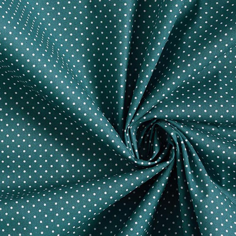 Coton enduit petits pois – pétrole légère,  image number 4