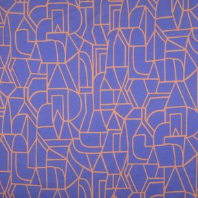 Voile de coton Town | Nerida Hansen – lilas bleu/orange pêche, 