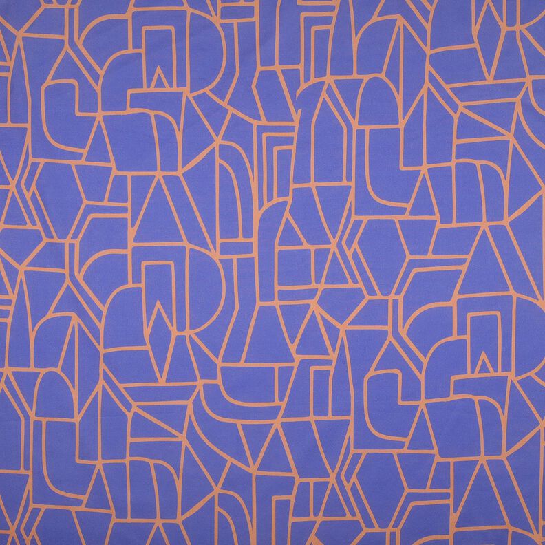 Voile de coton Town | Nerida Hansen – lilas bleu/orange pêche,  image number 1