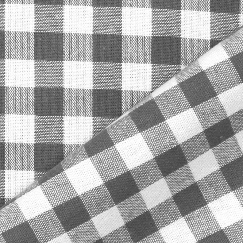 Tissu en coton Vichy - 1 cm – gris,  image number 3