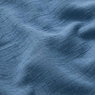 Bambou Tissu double gaze de coton Structure – bleu acier, 