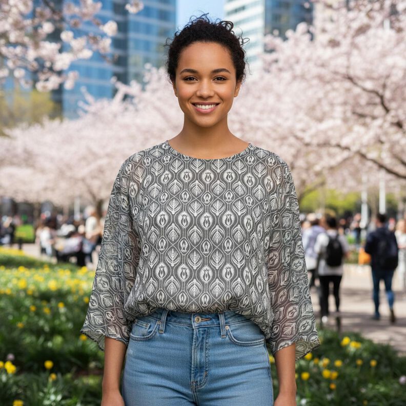 Chiffon ornements &ndash; blanc/noir,  image number 6