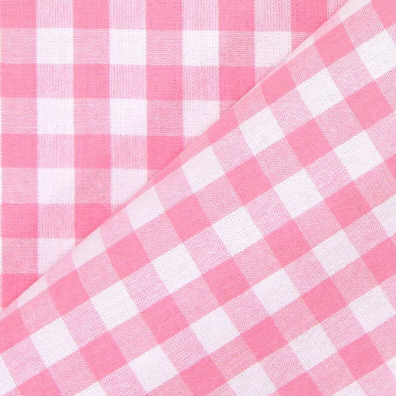 Tissu en coton Vichy à carreaux 1 cm – rose/blanc,  image number 3