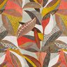 Tissu de décoration Semi-panama feuilles tropicales – moutarde/terre cuite,  thumbnail number 1