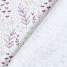 Tissu double gaze de coton Vrilles de feuilles – blanc/aubergine,  thumbnail number 5