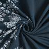 French Terry Sweat d’été Fleurs de givre Tissu bordure | Glitzerpüppi – bleu nuit/blanc,  thumbnail number 3