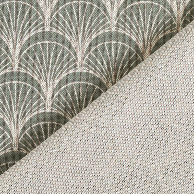 Tissu de décoration Semi-panama Éventails à nœud élégants – nature/roseau, image number 4