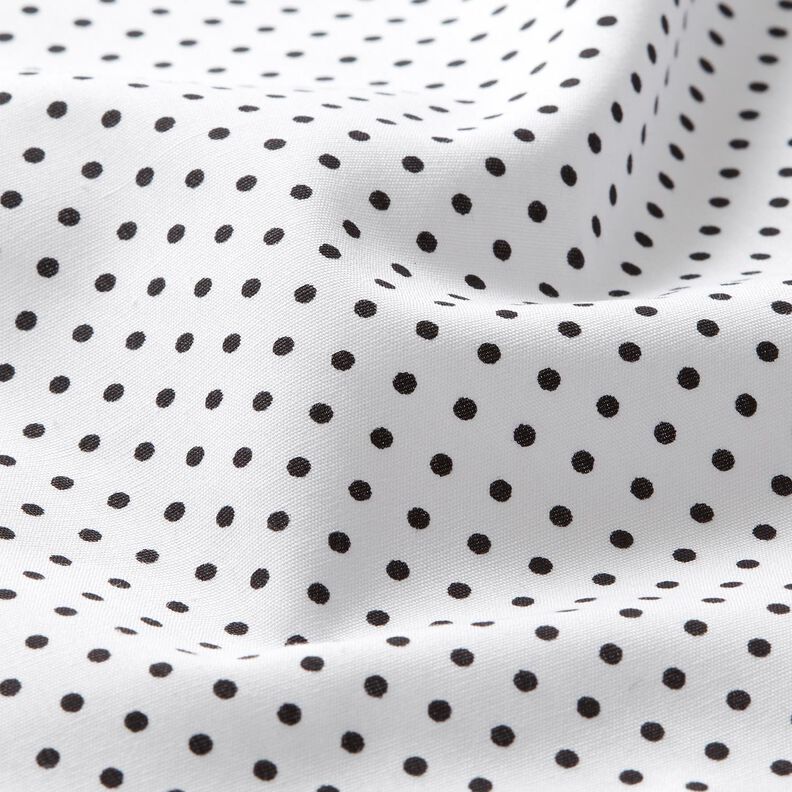 Popeline coton Pois miniatures – blanc/noir, image number 2