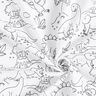 Popeline coton Tissu à colorier Dinosaures – blanc/noir,  thumbnail number 3