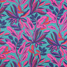 Satin de coton Lush Leaves | Nerida Hansen – turquoise/pourpre,  thumbnail number 1