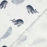 Nid d’abeille Baleine Impression numérique | Poppy Fabrics – ivoire/gris bleu,  thumbnail number 4
