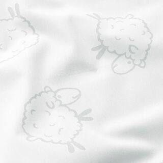 Popeline de coton Moutons ludiques – blanc, 