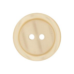 Bouton plastique 2 trous Basic - beige clair, 