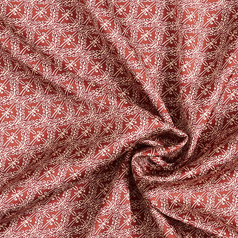 Satin de polyester Losanges cachemire – cuivre, image number 3