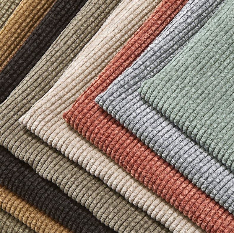 Velours côtelé large Bubble Uni – noir,  image number 6