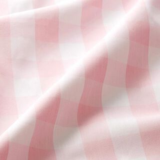 Coton mélangé Gros carreaux vichy – blanc/rose, 