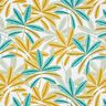 Tissu de décoration Semi-panama Feuilles colorées – blanc/vert émeraude,  thumbnail number 1