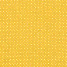 Popeline coton Petits pois – moutarde/blanc, 
