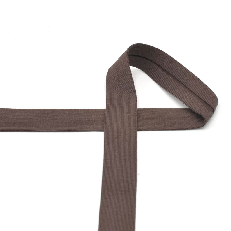 Biais Jersey coton [20 mm] – marron noir,  image number 2