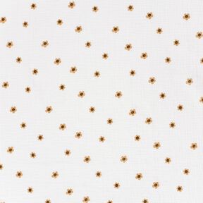 Tissu double gaze de coton Sonnenblumen – ivoire/or ancien, 