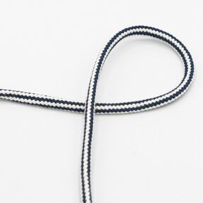 Cordon en coton bicolore [Ø 8 mm] – bleu nuit, 