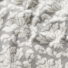 Jersey jacquard Ornements – gris clair/blanc, 