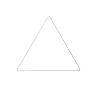 Anneau métallique triangle [ Ø 20 cm ] | Rico Design – blanc, 