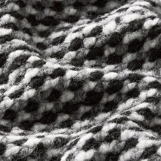 Tricot bouclé Fil fantaisie à picots – noir/blanc, 