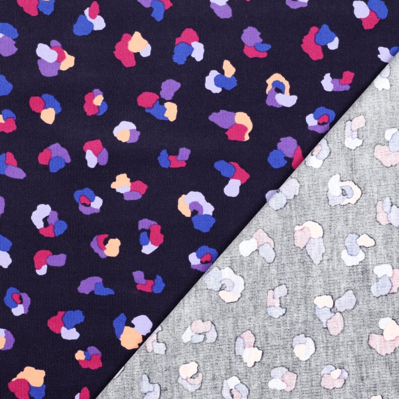 Velours milleraies taches léopard colorées | Poppy Fabrics – bleu marine, image number 4