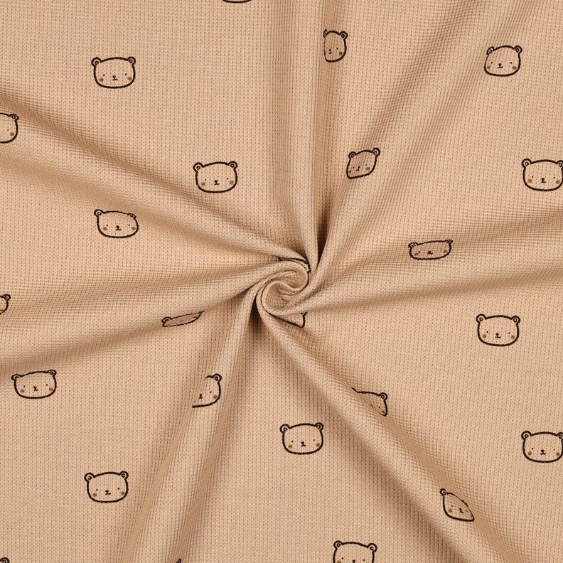 Jersey gaufré Petits ours | Poppy Fabrics – vieux rose foncé/aubergine, image number 3