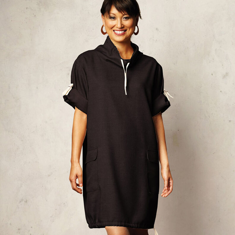 French Terry léger uni – noir,  image number 9