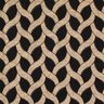 Jersey viscose Motif torsadé pailleté – noir/abricot,  thumbnail number 1