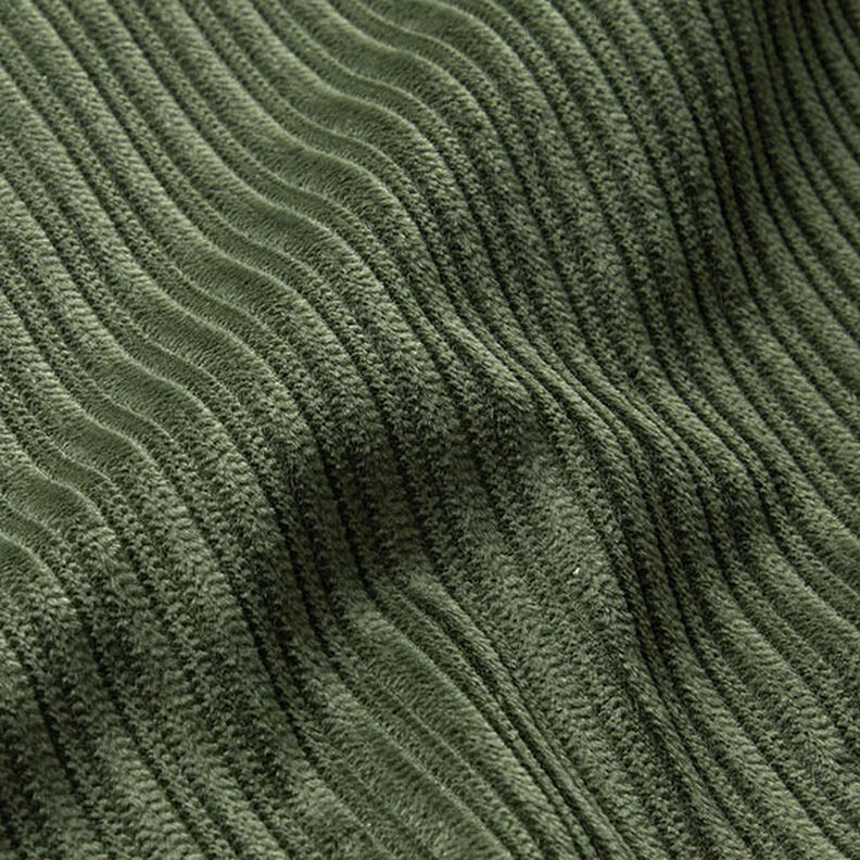 Velours fantaisie à côtes larges et étroites – olive,  image number 2