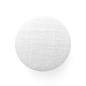 Bouton recouvert, Lin moyen – blanc, 