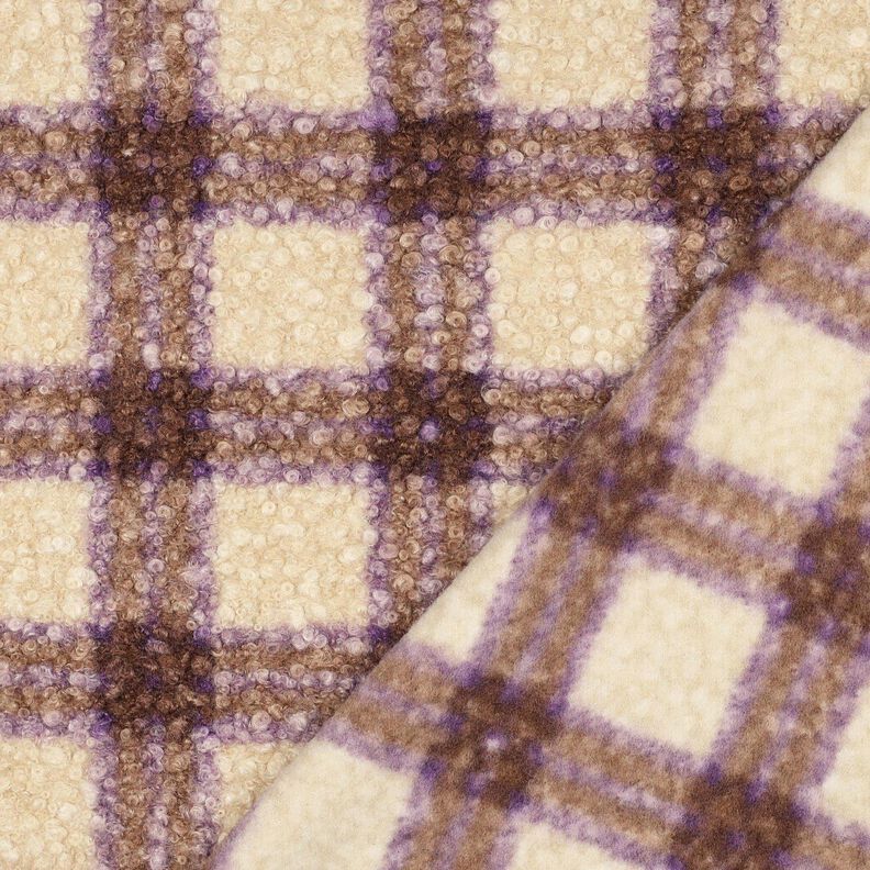 Tricot Bouclé Carreau – vert/écru, image number 4