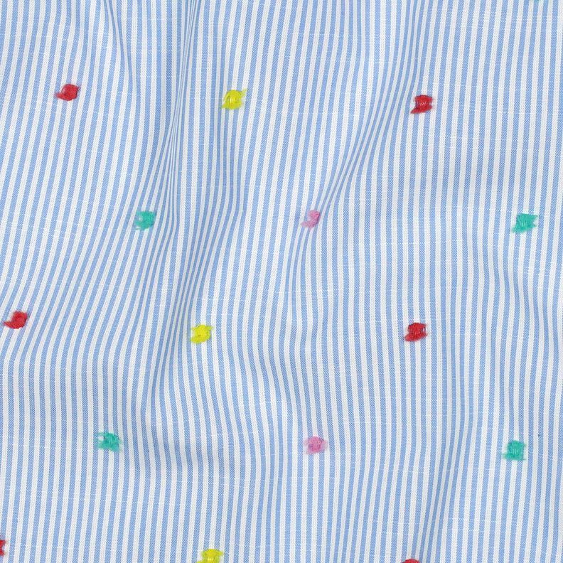 Batiste de coton fin Dobby et rayures | Poppy Fabrics – bleu clair/blanc,  image number 2