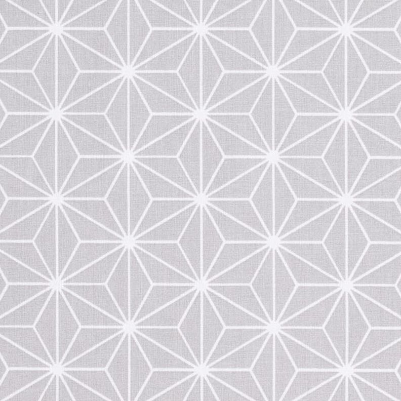 Tissu en coton Cretonne Étoiles japonaises Asanoha – gris,  image number 1