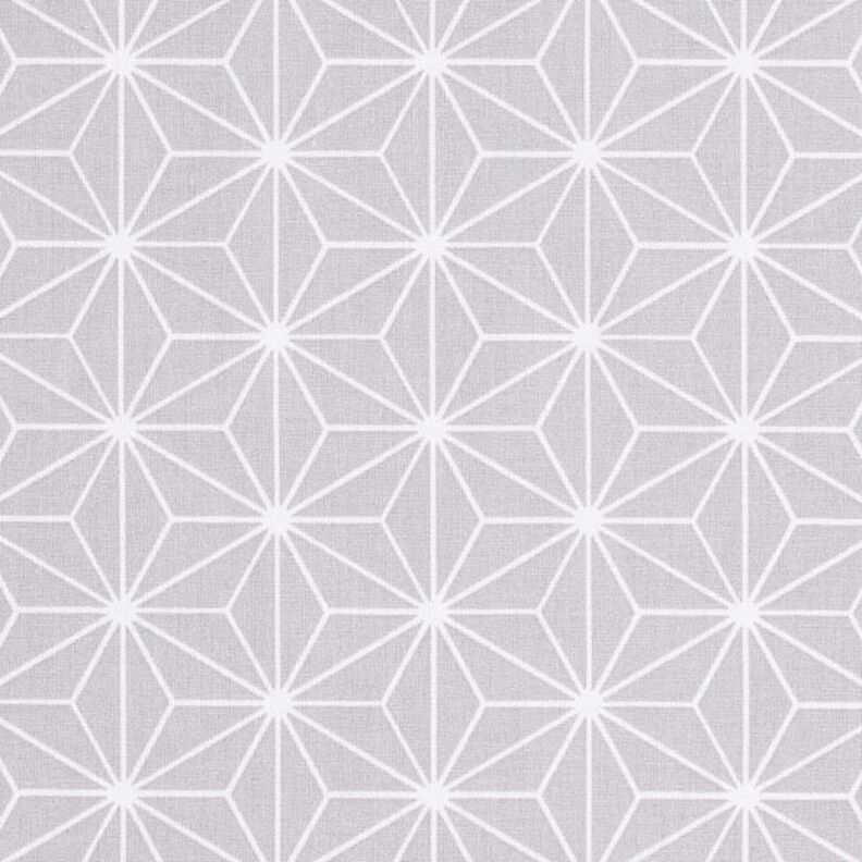 Tissu en coton Cretonne Étoiles japonaises Asanoha – gris,  image number 1