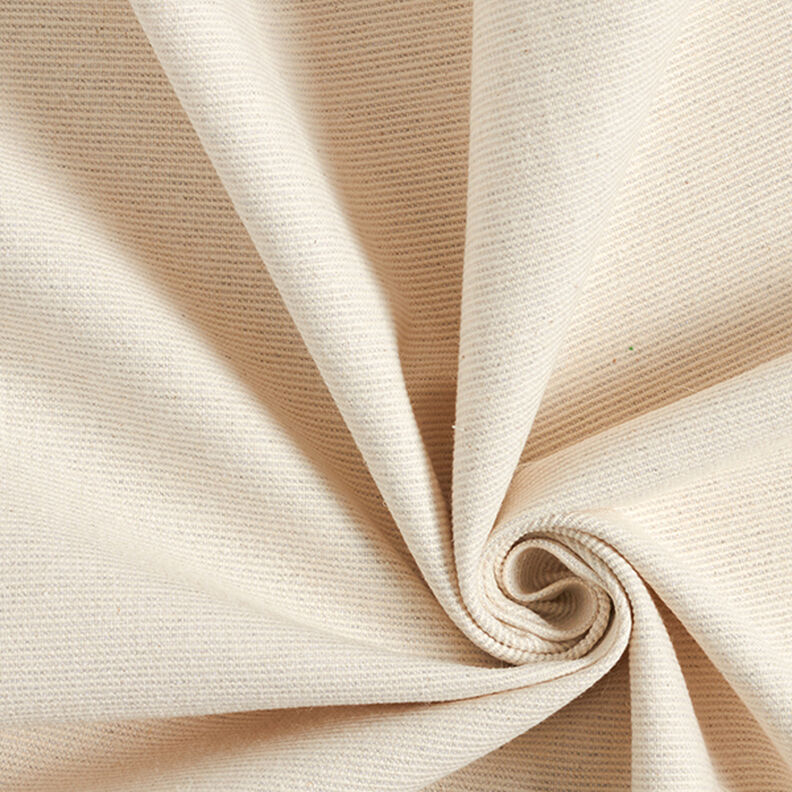 Tissu déco semi-panama nervuré en coton recyclé – nature,  image number 1