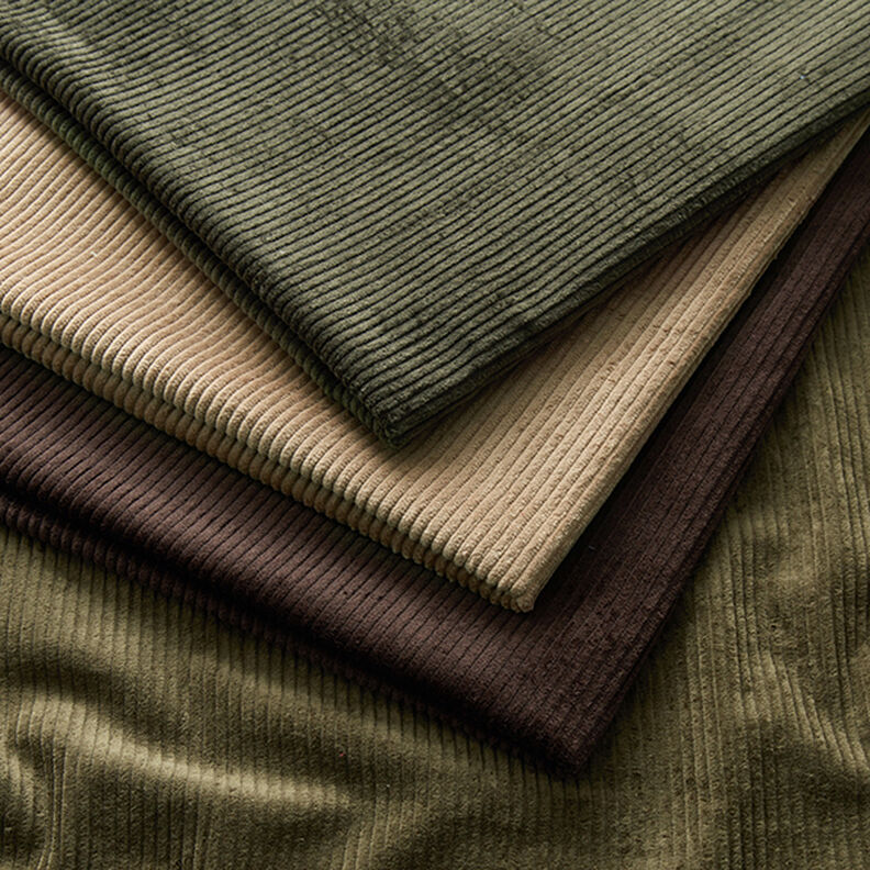 Velours côtelé large prélavé Uni – gris foncé,  image number 6