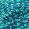 Coton enduit motif léopard abstrait | Poppy Fabrics – pétrole/lilas,  thumbnail number 2