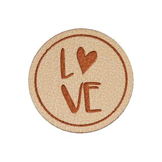 Pièce décorative Amour [ Ø 25 mm ] – marron, 