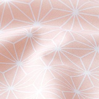 Tissu en coton Cretonne Étoiles japonaises Asanoha – rose, 